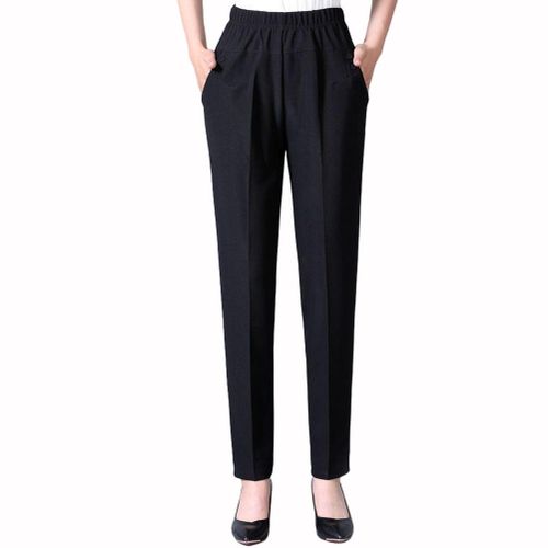 Shop Fashion Women's Fleece-lined Pants Loose Casual Straight-leg