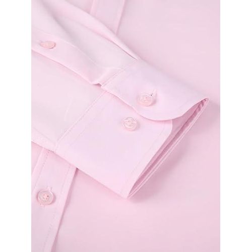 product_image_name-Banagat-Men's Wrinkle-free Corporate Quality Formal Office Plain Long Sleeve Shirt - Pink-5