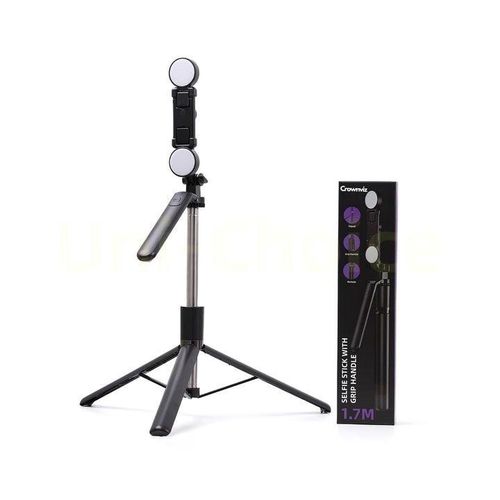 product_image_name-Generic-R16K Selfie Stick Camera Phone Tripod with LED Light-1