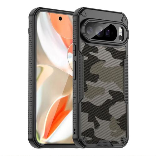 product_image_name-Generic-Shockproof New Elegant Brushed Frosted Semi-Transparent Phone Case for Google Pixel 10 Pro XL With Airbags, Black. -3