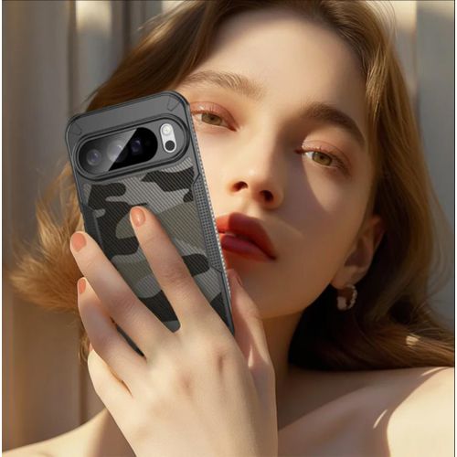 product_image_name-Generic-Shockproof New Elegant Brushed Frosted Semi-Transparent Phone Case for Google Pixel 10 Pro XL With Airbags, Black. -4