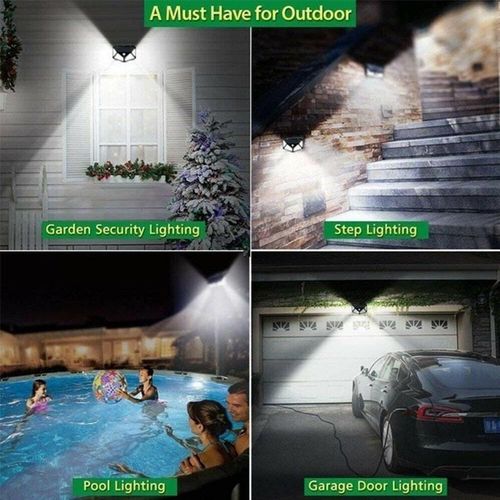 product_image_name-Generic-100 LED Solar Light, Motion Sensor PIR 3 Modes Mounted Lamp Waterproof IP65, Wide Angle Solar Wall Light for Patio, Yard, Deck Garage, Black-5