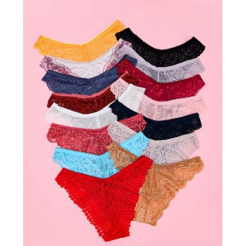product_image_name-White Label-6 Pieces Of Lace Panties Set - Multicolor-3
