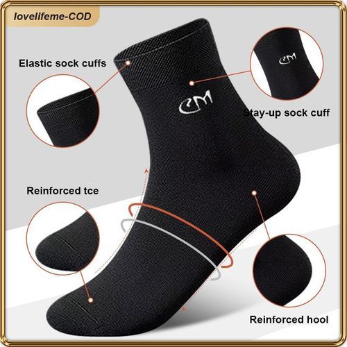 product_image_name-ASHION-Premium Men's Business Socks 100% Cotton Anti-Odor Breathable Comfortable - Multicolor - ONE SIZE FITS ALL-1