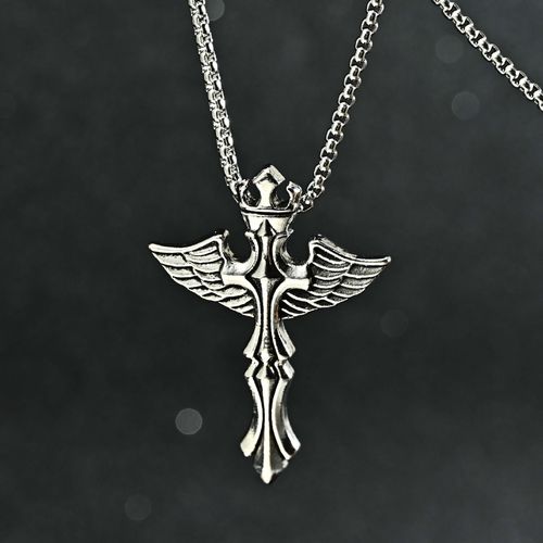 product_image_name-Fashion-Celtic Dragon Pendant Men's Cross Metal Necklace Alloy-1
