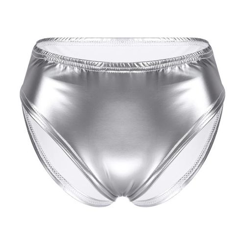 Shop Generic Women Shiny Patent Leather Leather Booty Shorts Mid