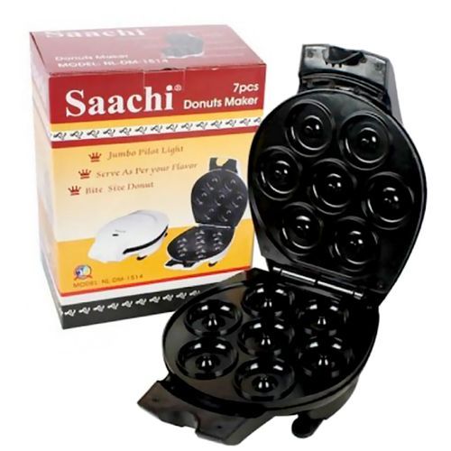 Saachi 7 Slice Doughnuts Maker - White/Black - image 2
