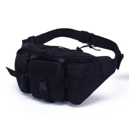 product_image_name-A & Shine-Tactical Men's Oxford Crossbody Waist Bag - Black-1