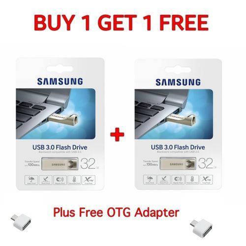 product_image_name-Samsung-Pendrive - 32GB - Silver 3.0 - Buy 1 Get 1 + Free OTG-1