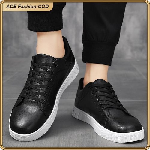 product_image_name-ASHION-Men's Thick Sole Shoes Casual Fashion - Stylish, Durable, And Lightweight - Black/White - Black - EU 46-3