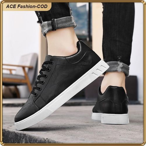 product_image_name-ASHION-Men's Thick Sole Shoes Casual Fashion - Stylish, Durable, And Lightweight - Black/White - Black - EU 46-4