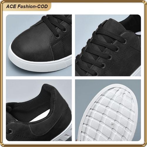 product_image_name-ASHION-Men's Thick Sole Shoes Casual Fashion - Stylish, Durable, And Lightweight - Black/White - Black - EU 46-5
