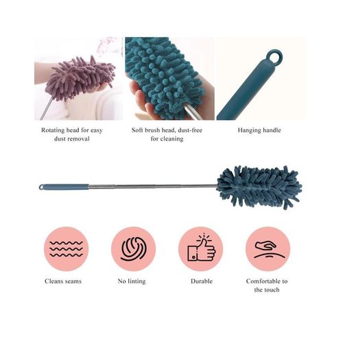 ShebSheb Car Interior Duster with Extension Pole, 11.8" to 30.5" Retractable Dusters Auto Dash Cleaning Tool - image 3