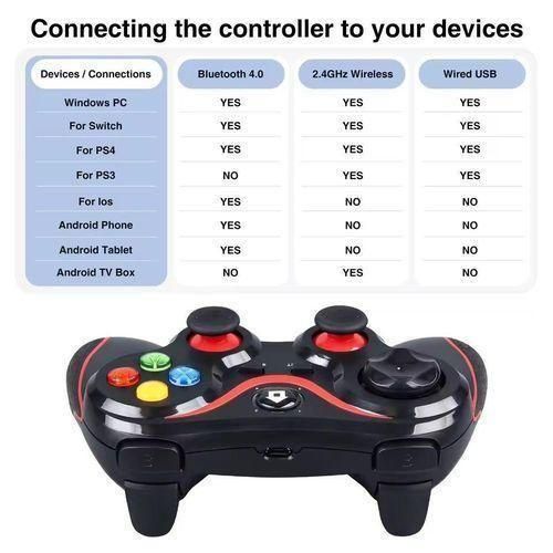 Generic Wireless Bluetooth-Compatible Game Controller For Android Gamepad - Black