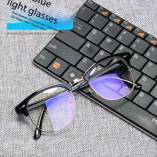 product_image_name-Generic-Anti Blue Ray Computer Glasses Men's Retro Metal Glasses Frame Round Glasses Frame Women's Color-changing Glasses-1