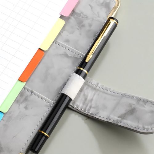 Generic A6 marble notebook, PU leather cash budget loose-leaf notepad - image 6