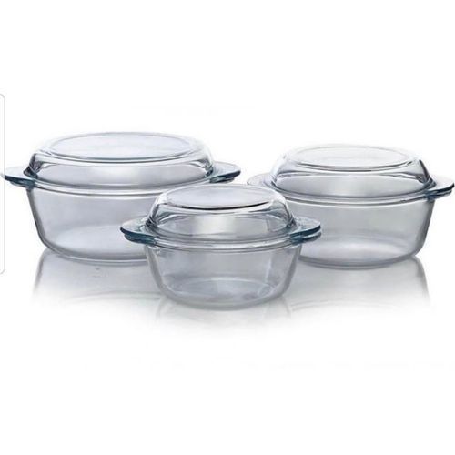 product_image_name-Pyrex-High Quality Essential Glass Bowls Set - 3 Pieces - White - Transparent-1