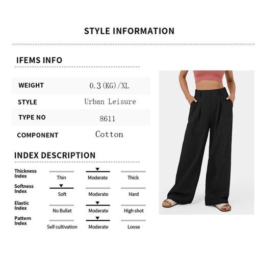 product_image_name-Fashion-Women Stretchy Wide Leg Lounge Pants Waffle Leisure Loose Trousers-3