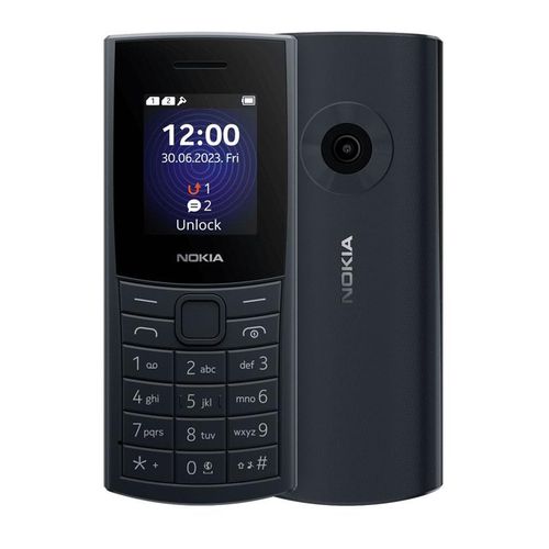 product_image_name-Generic-Nokia 110  - Dual SIM - 1.77 inches - Bluetooth FM Radio , MP3 Player, 4MB - 4MB RAM - 800 mAh - Black/ Charcoal-1