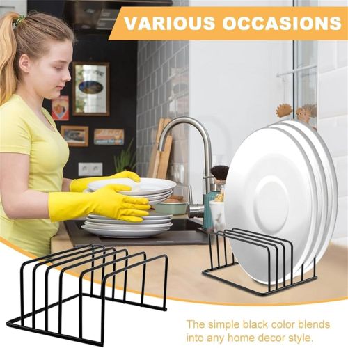 Generic Cutting Board Organizer and Baking Sheet Rack, 2 Pack Divided Holder - image 7