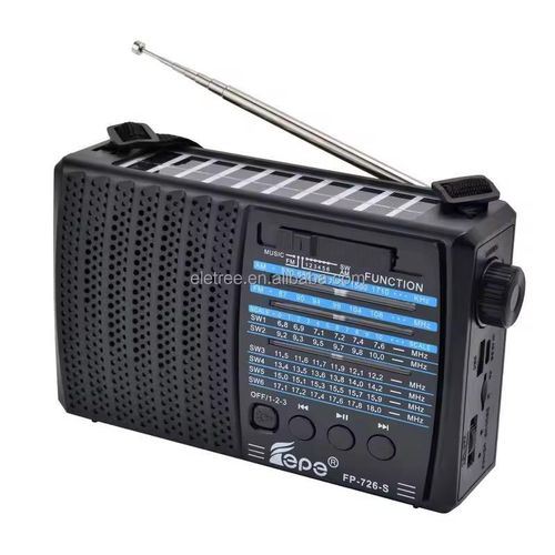 product_image_name-Generic-Portable FM/AM/SW Band Radio with solar panel - black -2