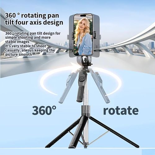 Generic K50 190cm  Wireless Selfie Stick Tripod with Bluetooth Remote & 1/4” Screw – for iOS & Android - image 4