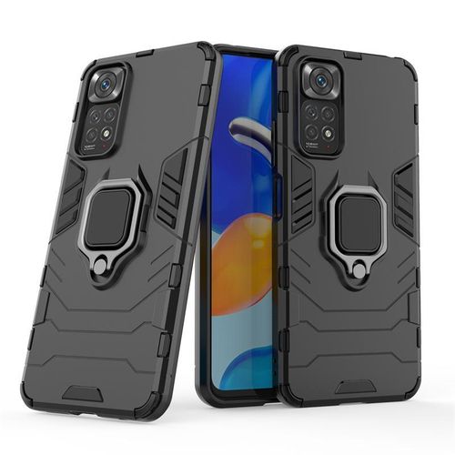 product_image_name-Redmi-Note 11 Pro 4G Shockproof Case with Stand Ring holder - Black -1