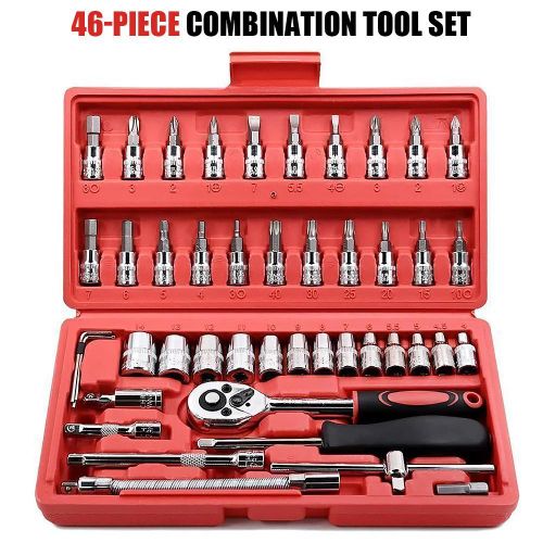product_image_name-Generic-46pcs Ratchet Wrench Socket Professional Auto Repair Combination Kit-3