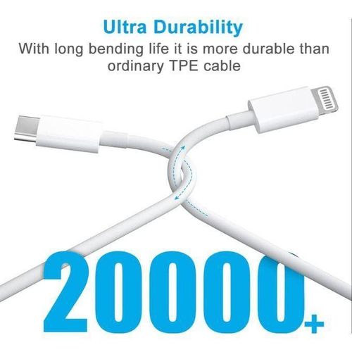 product_image_name-Generic-50W iPhone Charger USB C Fast Charger Plug and USB C to Lightning Cable with PD Type C Power Adapter for Iphones- White-2