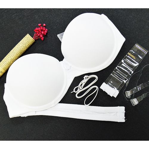 Shop Generic Bra White Big Size Bralette Underwear Women Halter Strapless  Sexy BH Wedding A B C D E F 70 75 80 85 90 95 Online