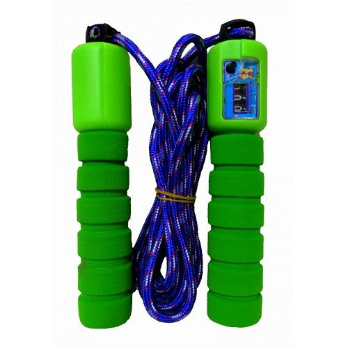 Shop White Label Adjustable Professional Skipping Rope with Counter - Green  Online