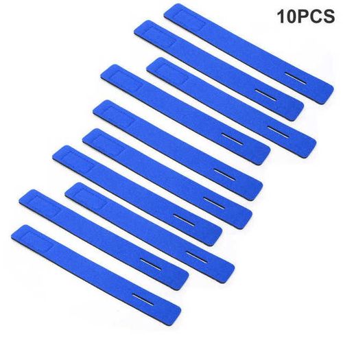 10pcs Fishing Rod Tie Straps With Buckle And Elastic Loop For