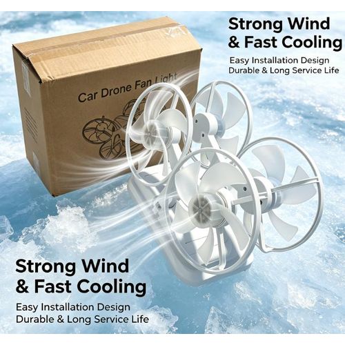 General  Ceiling Fan Light  ,Multifunctional 4-Blade with Remote Control, Strong Wind, LED Lamp, Easy Install-White - image 3