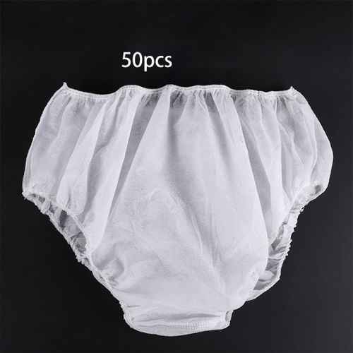 Shop Generic 50x Disposable Panties Non Woven Fabrics One Time Use for SPA  Black Online