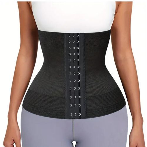 product_image_name-Tummy Trimmer-Women's Stylish Well-Fit Core-Set Slimming Waist Trainer Belt - Fitness & Body Shaping Tummy Fat Control  - Firm & Adjustable Closure (Black)-1