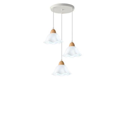 Generic 3-Light Nordic Modern Pendant Light, Minimalist Dining Room Ceiling Lamp 45W- White - image 3