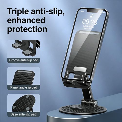 product_image_name-Generic-ASCENT 360° Rotating Metal Phone Stand, Adjustable Desktop Tablet Holder-3