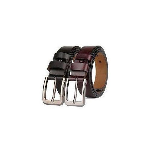White Label 2 Pieces Of Quality Leather Belt - Black/Brown