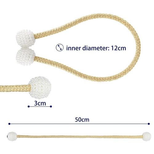 Generic Set of 8 magnetic curtain tiebacks with beads - image 4