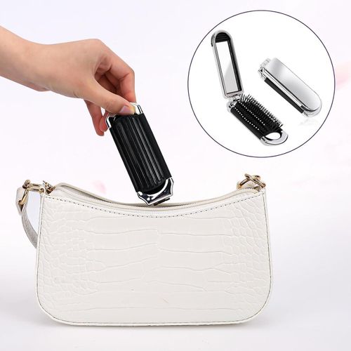 Generic Foldable Massage Comb with Mirror ,Anti-Static, Portable & Easy to Store - image 6