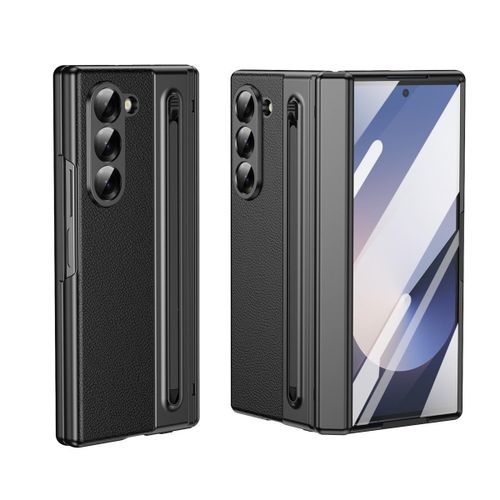 product_image_name-White Label-Galaxy Z fold 3 Case with Inbuilt Screen Protector and Stylus Pen - Black-1