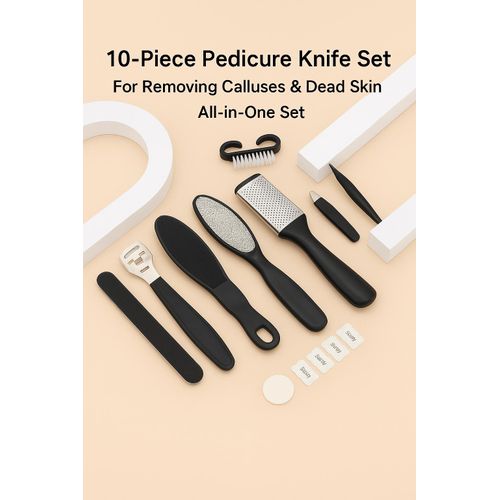 product_image_name-Generic-10pcs Foot File Pedicure Tools Set – Callus & Dead Skin Remover Kit for Soft Healthy Feet-1