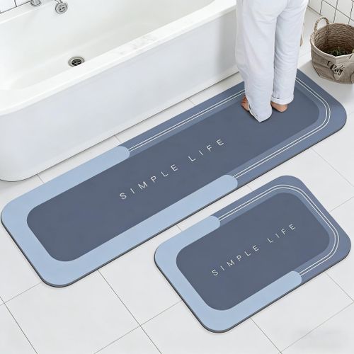product_image_name-EiFESS-Kitchen Mat Waterproof Mat Home Mat Entrance Mat Carpet Non-Slip Antifouling Diatomite Bath Mat-4