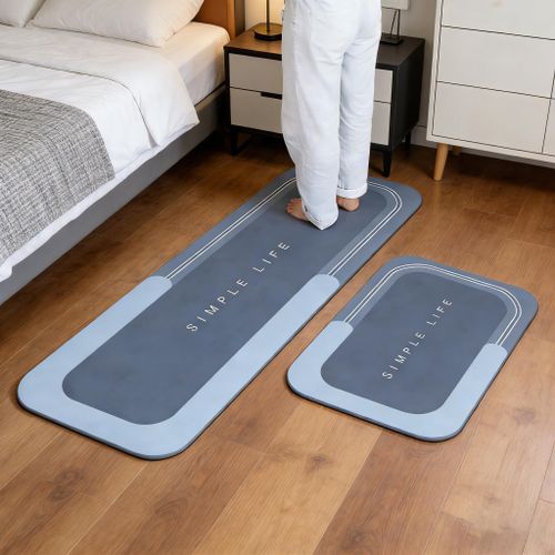 product_image_name-EiFESS-Kitchen Mat Waterproof Mat Home Mat Entrance Mat Carpet Non-Slip Antifouling Diatomite Bath Mat-5