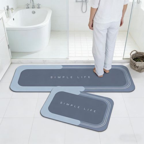 product_image_name-EiFESS-Kitchen Mat Waterproof Mat Home Mat Entrance Mat Carpet Non-Slip Antifouling Diatomite Bath Mat-8