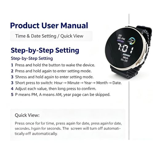 SA Circular LED Fashion Electronic Watch - image 3