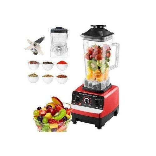 SILVER CREST 2 in 1  Professional Durable Heavy Duty Commercial Blender - Black/Red