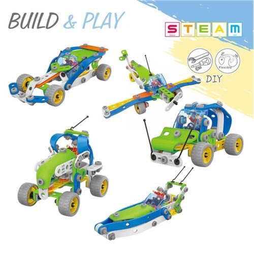 Generic 5-in-1 DIY Building Blocks STEM Educational Toy Set- Multi - image 2