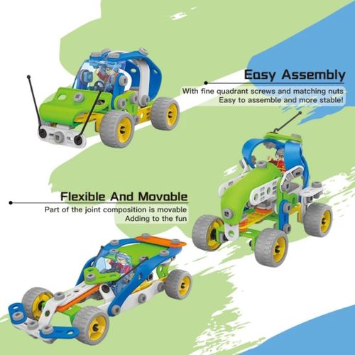 Generic 5-in-1 DIY Building Blocks STEM Educational Toy Set- Multi - image 4