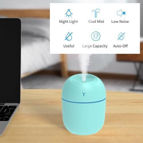 Generic Small Mini Desktop USB Humidifier Nebulizer,Portable Car Aroma Oil Diffuser,220ml,3 Cotton Swabs - image 2
